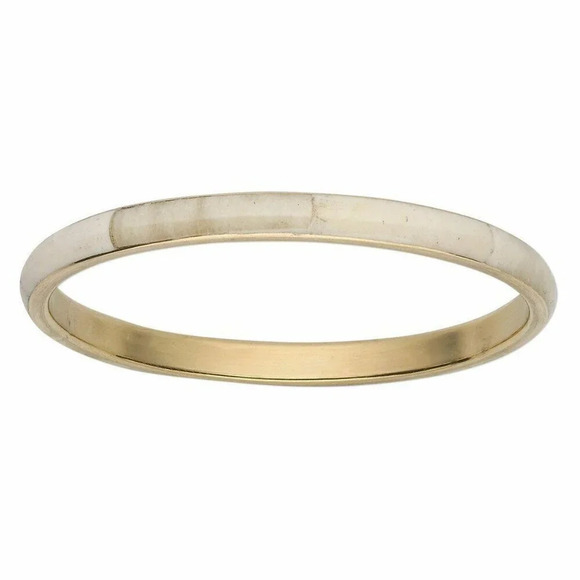 PinkDiva Jewelry - Handcrafted Tribal India Raw Brass and Cream Yak Bone Bangle Bracelet